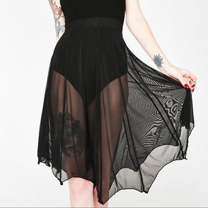 “DOLLS KILL” MEDEINA BAT WING SKIRT